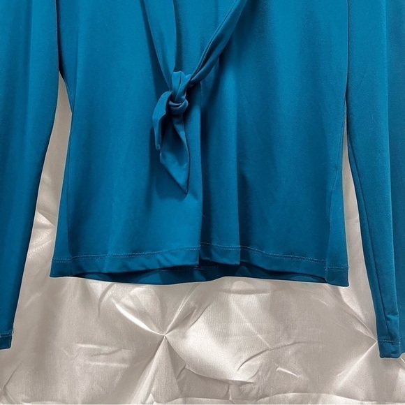 Teal front tie top size small - Picture 5 of 8